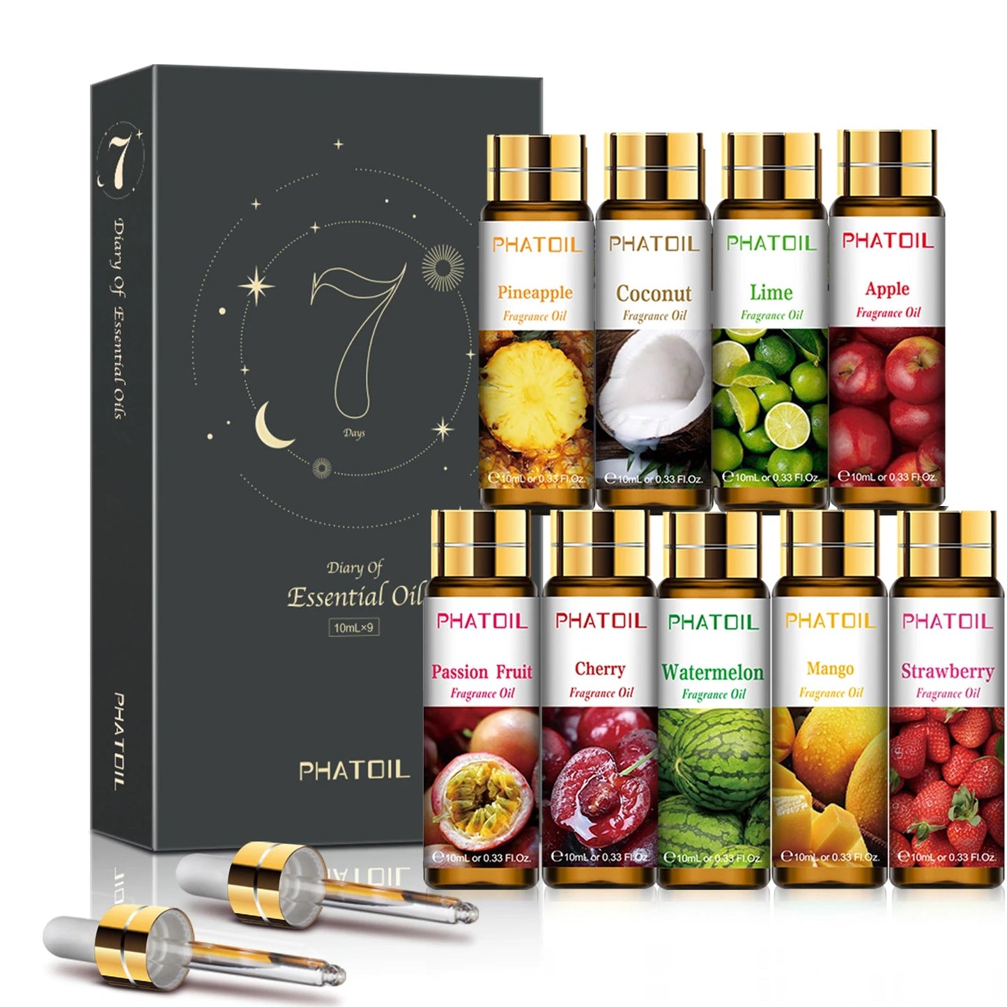 Trish n Bobs oil Berries and Fruits / 10ml PHATOIL 9-Pack Fragrance Oils for Ultimate Aromatherapy!