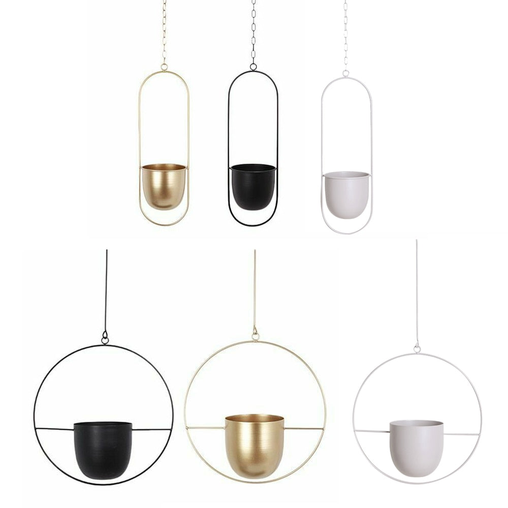 Trish n Bobs Pots & Planters Metal Chain Hanging Flower Pot