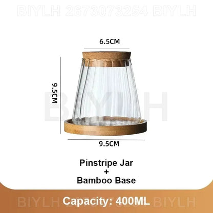Volcanic Hydroponic Glass Vase – Modern Desktop Planter with Bamboo Base