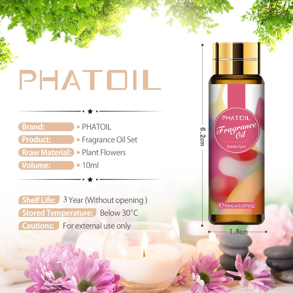 PHATOIL 9-Pack Fragrance Oils for Ultimate Aromatherapy!