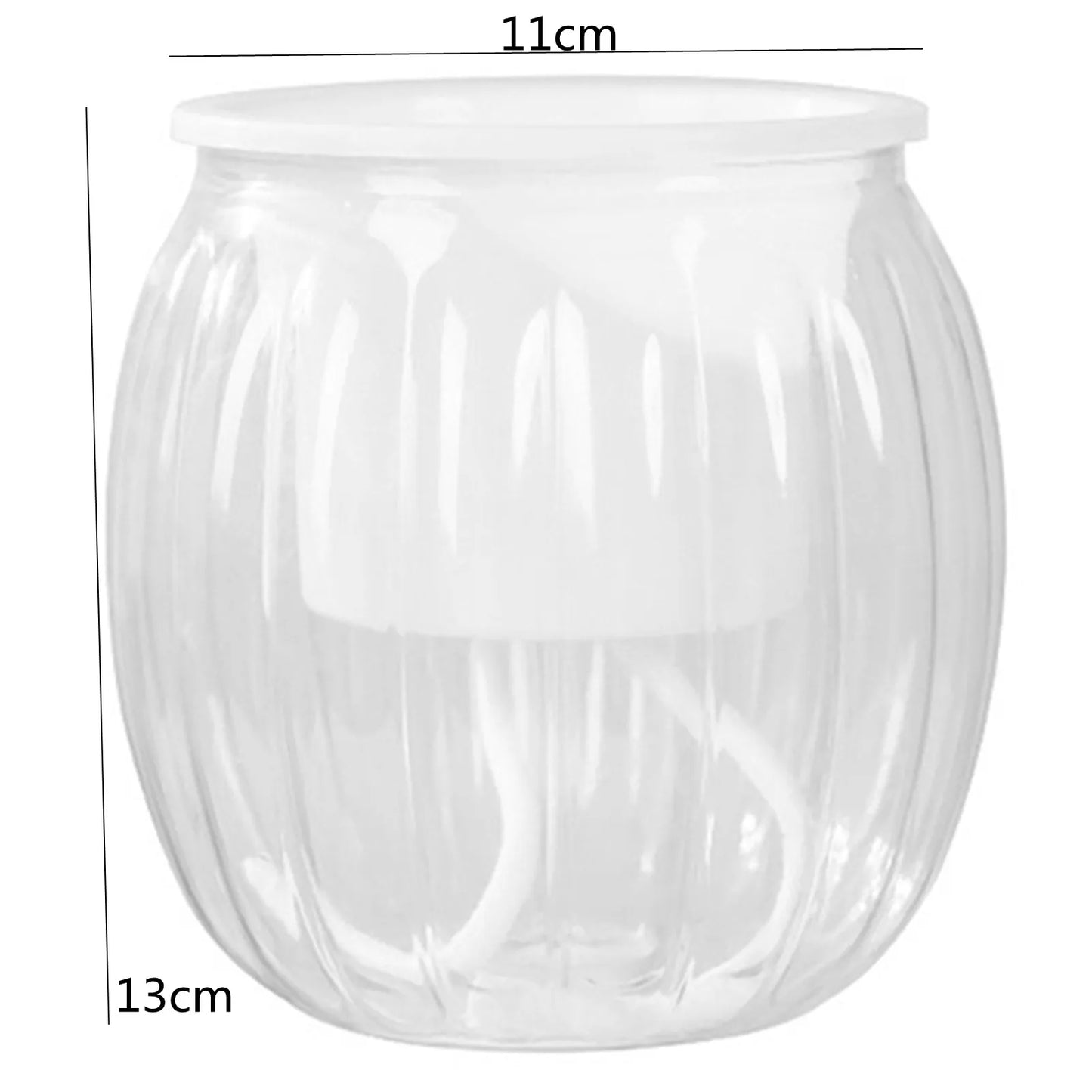 Modern Self-Watering Hanging Planter – Clear PET Plastic Indoor Flower Pot