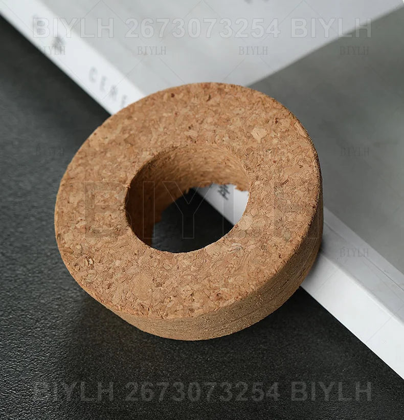 Volcanic Hydroponic Glass Vase – Modern Desktop Planter with Bamboo Base