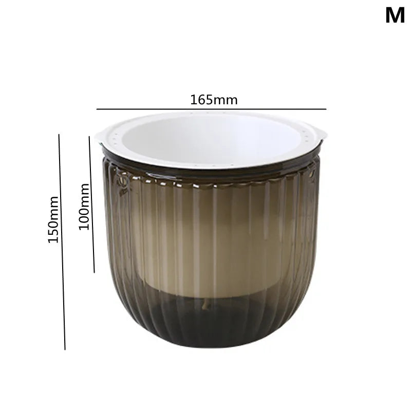 Modern Self-Watering Hanging Planter – Clear PET Plastic Indoor Flower Pot