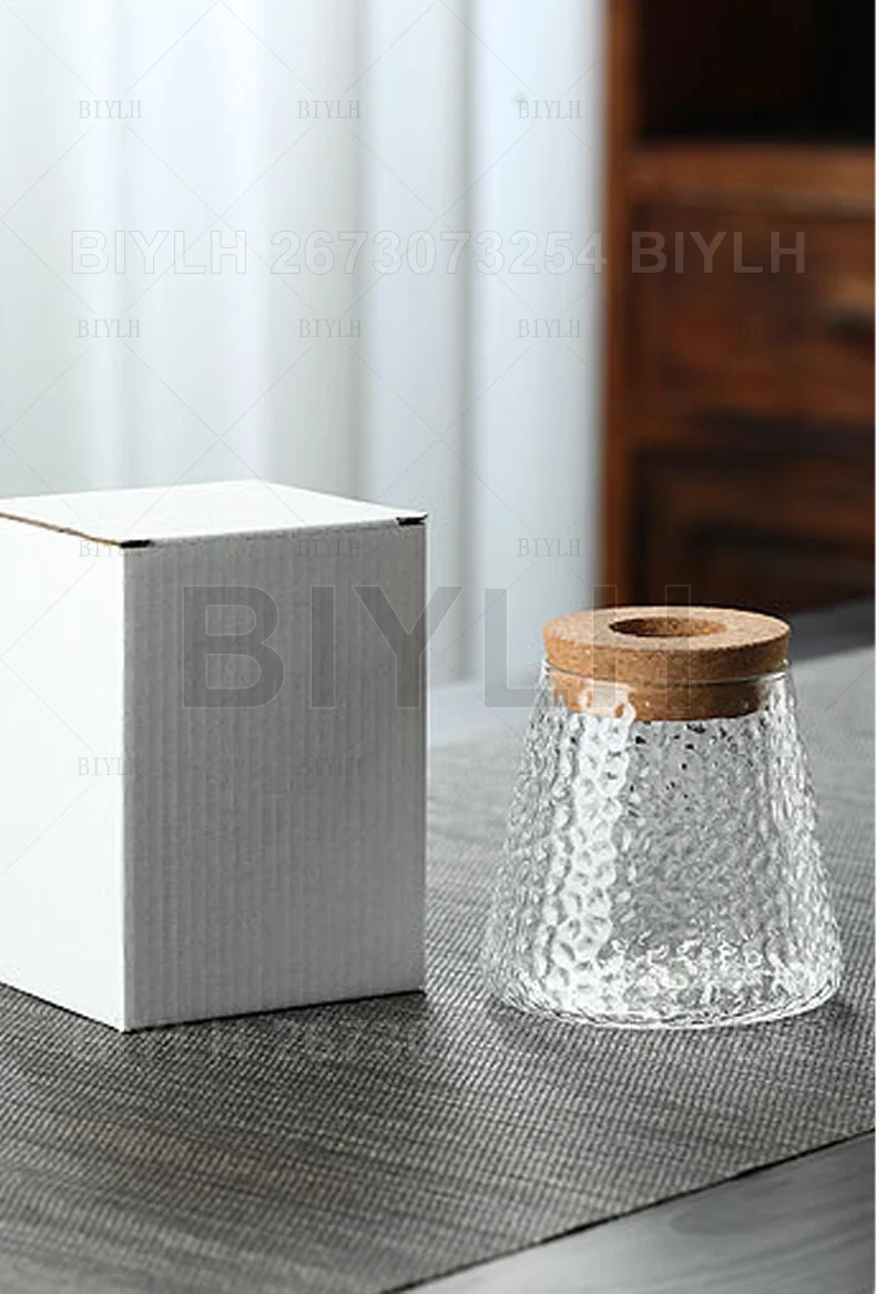 Volcanic Hydroponic Glass Vase – Modern Desktop Planter with Bamboo Base