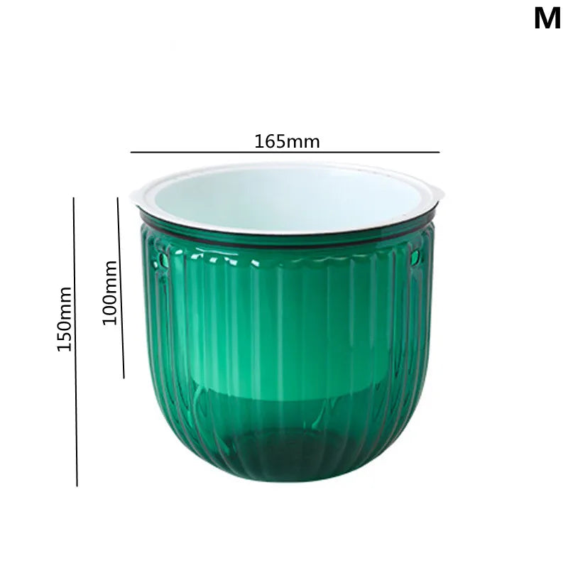 Modern Self-Watering Hanging Planter – Clear PET Plastic Indoor Flower Pot