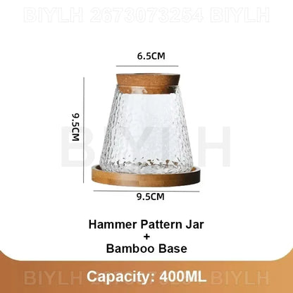 Volcanic Hydroponic Glass Vase – Modern Desktop Planter with Bamboo Base