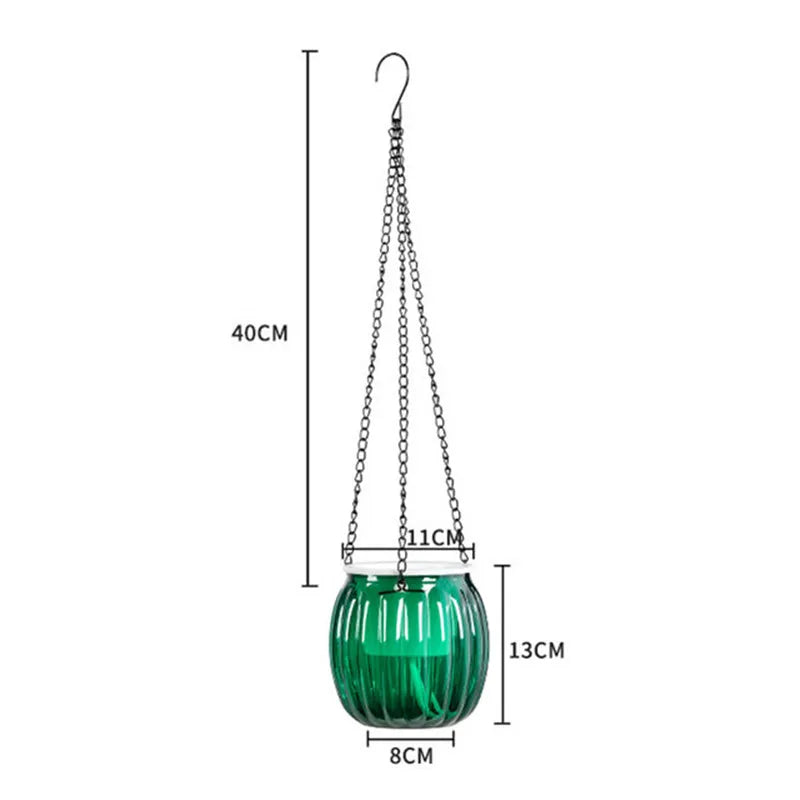 Modern Self-Watering Hanging Planter – Clear PET Plastic Indoor Flower Pot