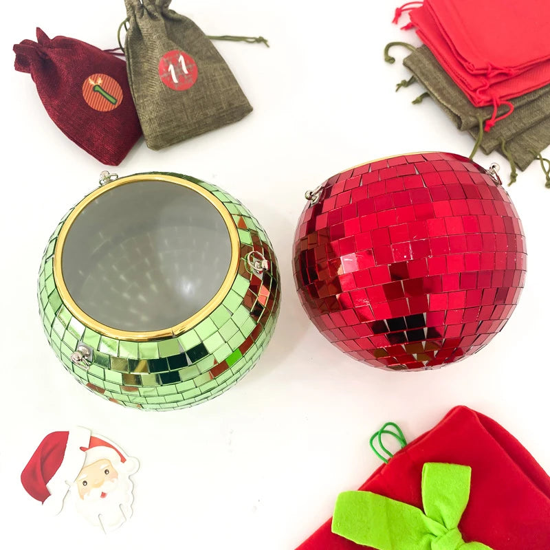 Disco Ball Hanging Planter - Boho Mirror Flower Pot for Indoor Plants