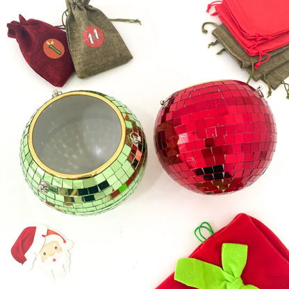 Disco Ball Hanging Planter - Boho Mirror Flower Pot for Indoor Plants