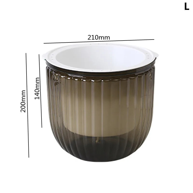 Modern Self-Watering Hanging Planter – Clear PET Plastic Indoor Flower Pot