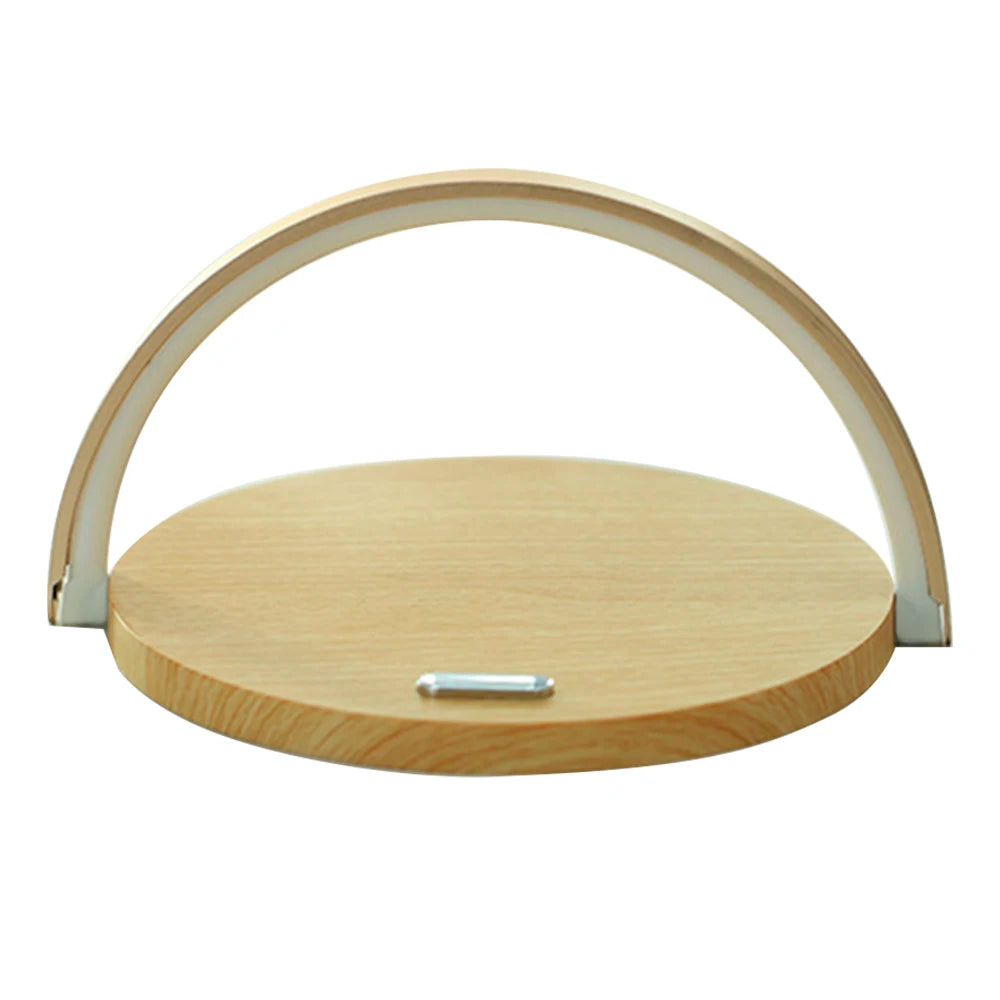 Trish n Bobs office Wood / Australia Wireless Charger LED Table Lamp