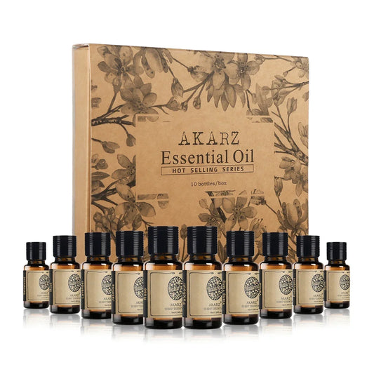 Trish n Bobs oil 100ml AKARZ 10-Piece Essential Oils Set – for Aromatherapy, Spa, and DIY Natural Products