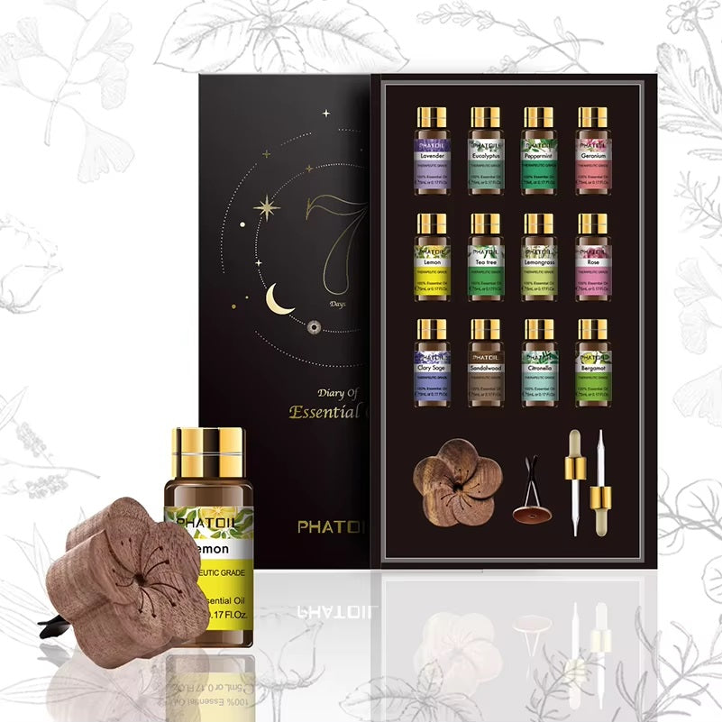 Trish n Bobs oil 12 piece Set / 5ml PHATOIL Essential Oils Combo - 12 Fragrant Oils for Home & Body!