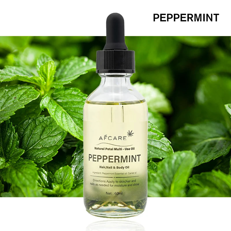 Trish n Bobs oil singles Peppermint / 60ml 60ml Pure Essential Oils with Dropper – Lavender, Eucalyptus, Vanilla & More for Aromatherapy, Massage, and DIY Projects