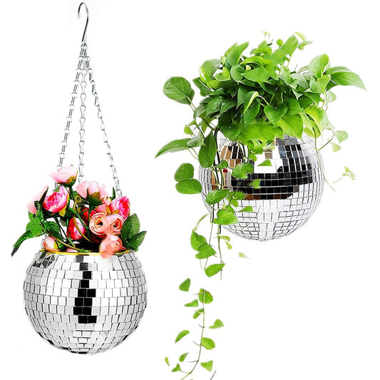 Disco Ball Hanging Vase